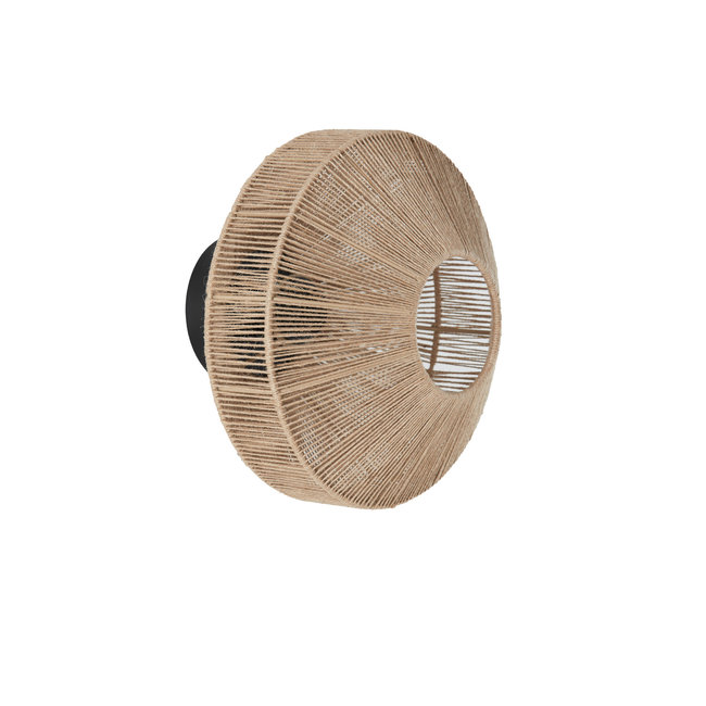 Light en Living Wandlamp Ø43x43 cm LYRA naturel+mat  zwart