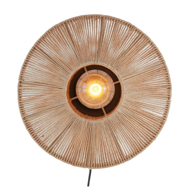 Light & Living Wandlamp Ø43x43 cm LYRA naturel+mat  zwart