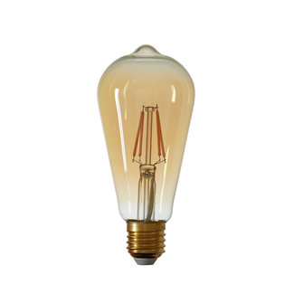 Light en Living LED hoekig Ø6,5x14,5 cm LIGHT 4W amber E27 dimbaar