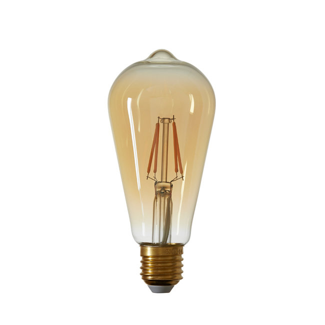 Light & Living LED hoekig Ø6,5x14,5 cm LIGHT 4W amber E27 dimbaar