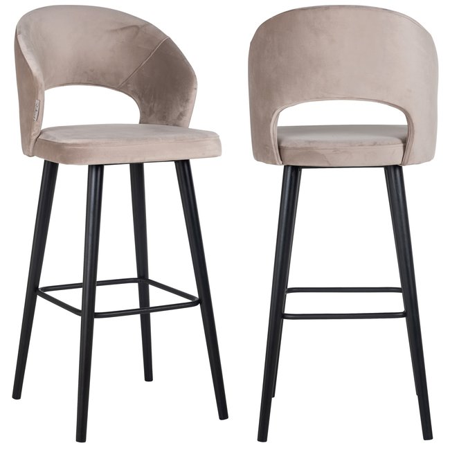 Richmond Interiors  Barstoel Savoy khaki velvet - Showroommodel