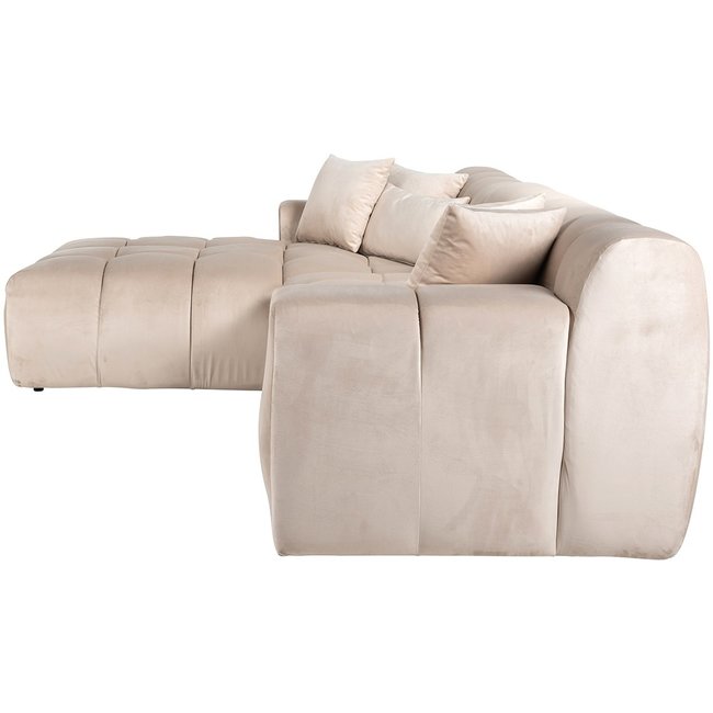 Richmond Interiors  Bank Cube 3-zits + lounge links (Quartz Khaki 903)