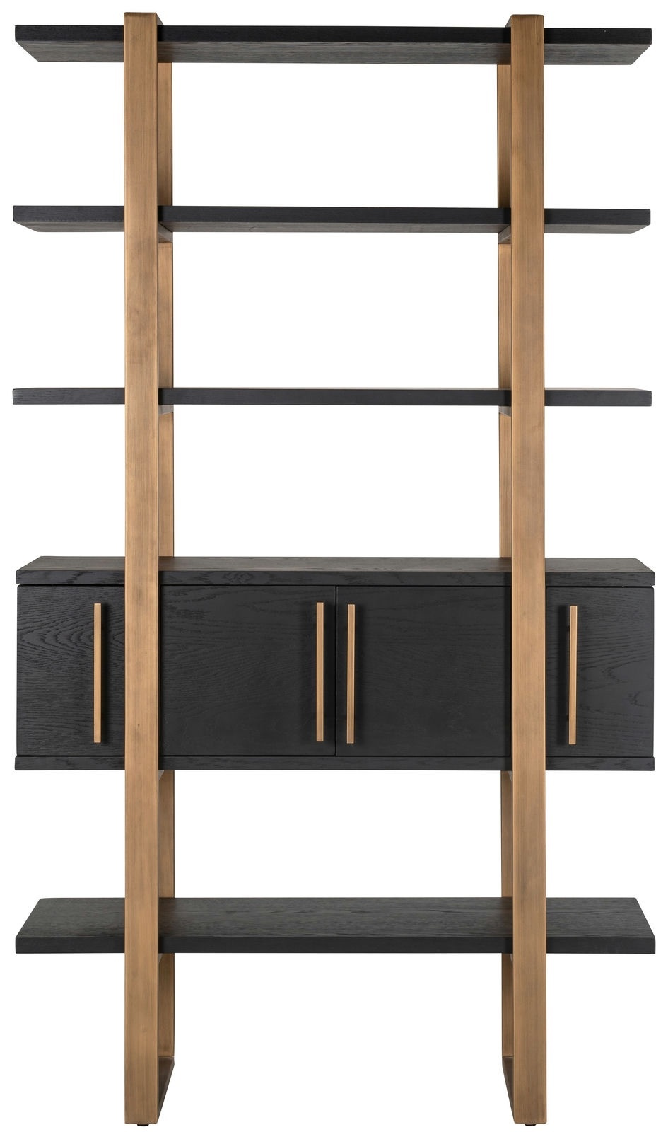 Hioshop Ragny wandkast 3 deuren 8 planken eik decor | Leen Bakker