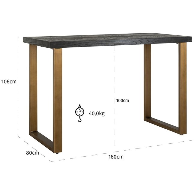 Richmond Interiors  Bartafel Blackbone brass (Black rustic)