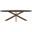 Richmond Interiors  Eettafel Blackbone brass ovaal 260 (Black rustic)