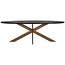 Richmond Interiors  Eettafel Blackbone brass ovaal 260 (Black rustic)