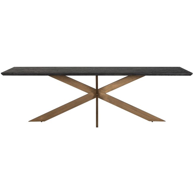 Richmond Interiors  Eettafel Blackbone brass 260 (Black rustic)