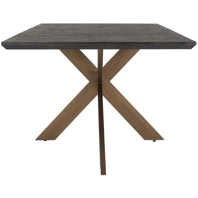 Richmond Interiors  Eettafel Blackbone brass 260 (Black rustic)