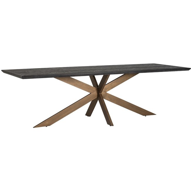 Richmond Interiors  Eettafel Blackbone brass 260 (Black rustic)