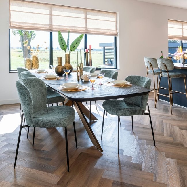 Richmond Interiors  Eettafel Hayley 280 (Dark coffee)