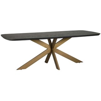 Richmond Interiors  Eettafel Cambon 280 deens ovaal Dark coffee