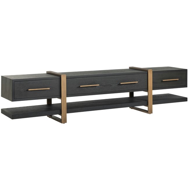 Richmond Interiors  TV-dressoir Cambon 3-laden (Dark coffee)