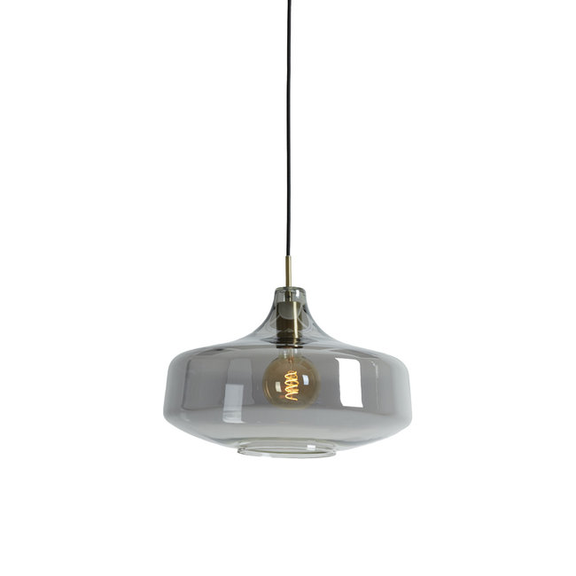 Light en Living Hanglamp Ø29,5x21 cm SOLNA antiek brons+smoke glas