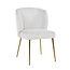 Richmond Interiors  Stoel Cannon White Boucle / Brushed gold
