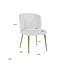 Richmond Interiors  Stoel Cannon White Boucle / Brushed gold