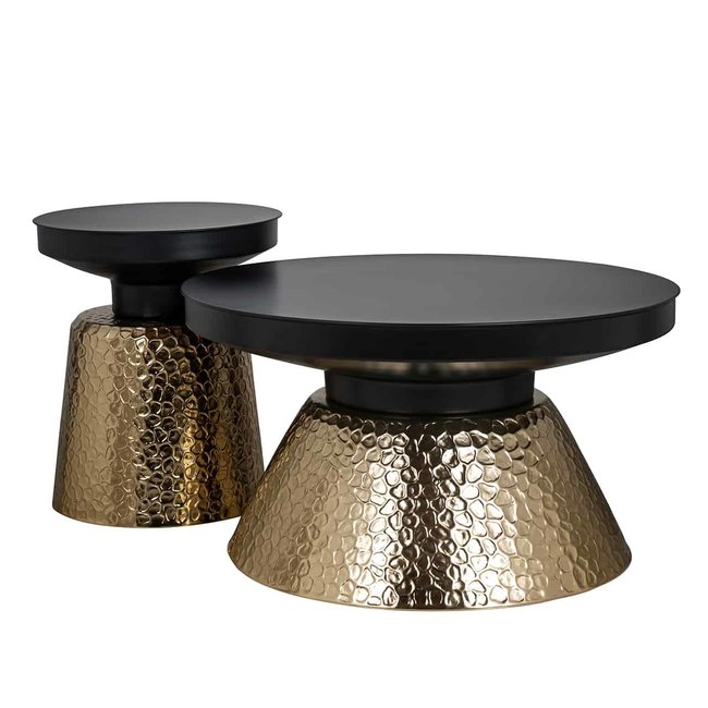 Richmond Interiors  Bijzettafel Freddie (Black/gold)