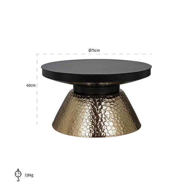 Richmond Interiors  Salontafel Freddie (Black/gold)