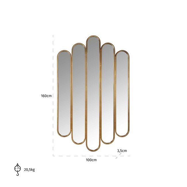 Richmond Interiors  Spiegel Chelsey (Gold)