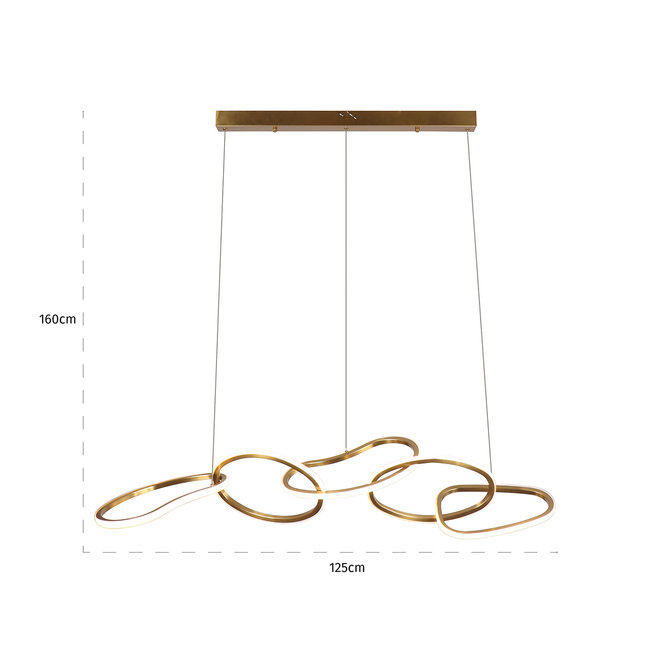 Richmond Interiors  Hanglamp Flyn (Brushed Gold)