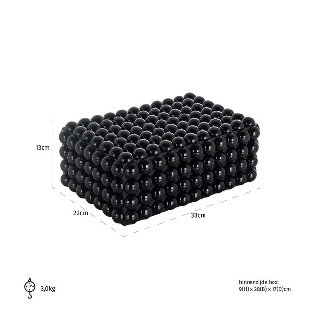 Richmond Interiors  Juwelenbox Batool groot zwart