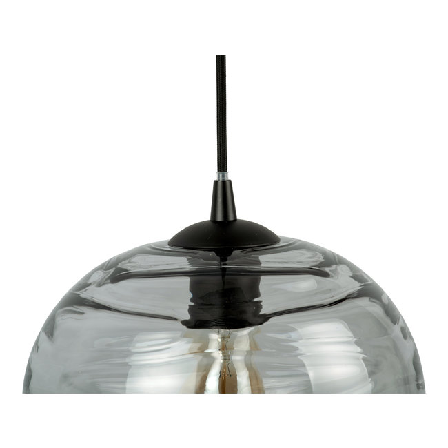 Leitmotiv Hanglamp Glamour Globe glas smoke