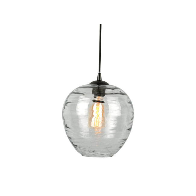 Leitmotiv Hanglamp Glamour Globe glas smoke