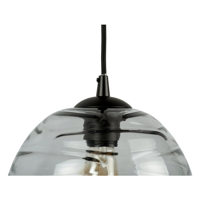 Leitmotiv Hanglamp Glamour Cone glas smoke