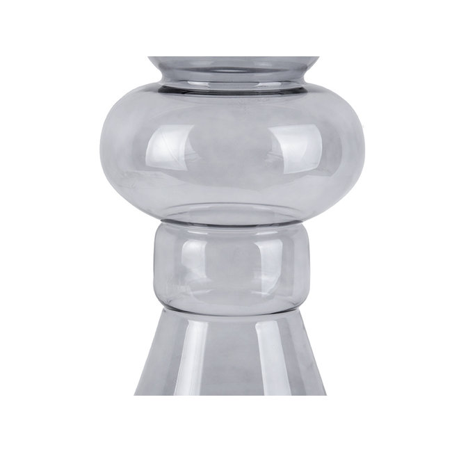 Present Time Vaas Morgana glas groot donkergrijs