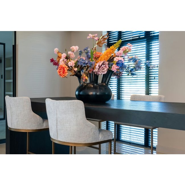 Richmond Interiors  Barstoel Bolton natural renagade met geborsteld goud