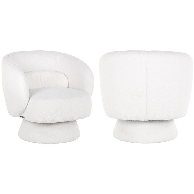 Richmond Interiors  Draaifauteuil Senna white furry
