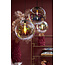 Light en Living Hanglamp MEDINA glas  rainbow+zwart - 3 afmetingen