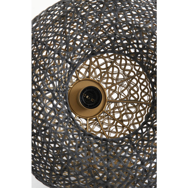 Light en Living Hanglamp FINOU mat zwart Ø42x38 cm