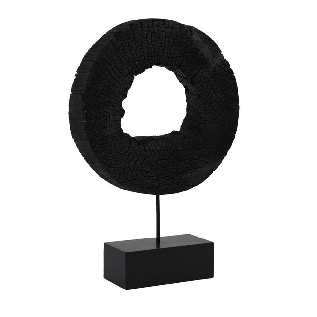 Light en Living Ornament op voet 35x10x53 cm XERRA  hout zwart