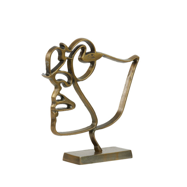 Light en Living Ornament FACE antiek brons - 3 maten
