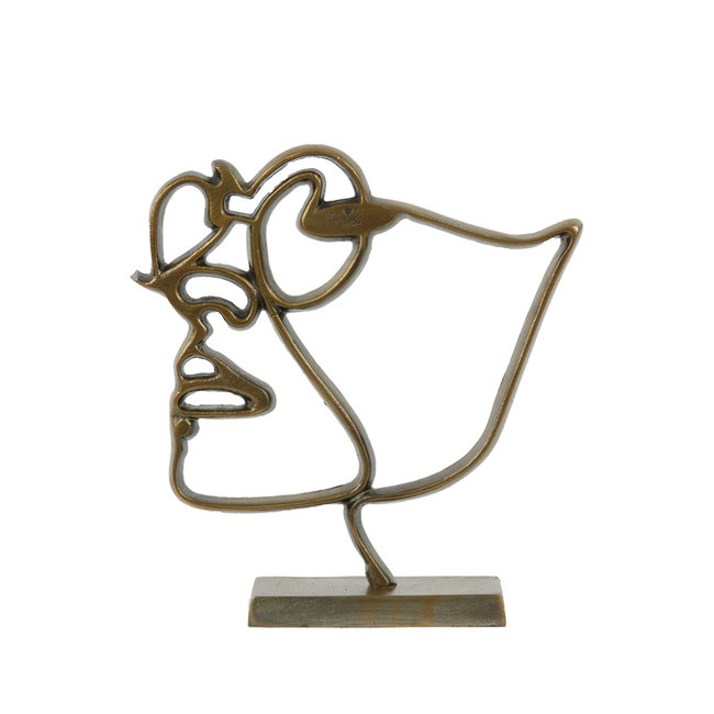 Light en Living Ornament FACE antiek brons - 3 maten