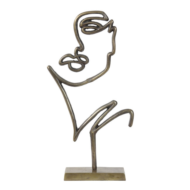Light en Living Ornament FACE antiek brons - 3 maten