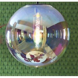 Light en Living Hanglamp MEDINA glas  rainbow+zwart - 3 afmetingen