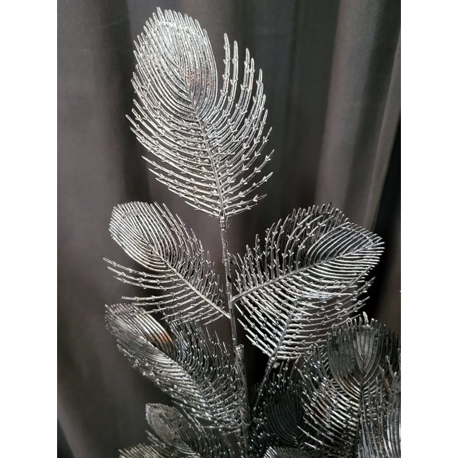 Parlane Ornament 10x2x76 cm PEACOCK FEATHER platinum