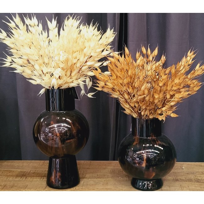 Light en Living Vaas NARRA glas bruin-donker bruin - diverse afmetingen