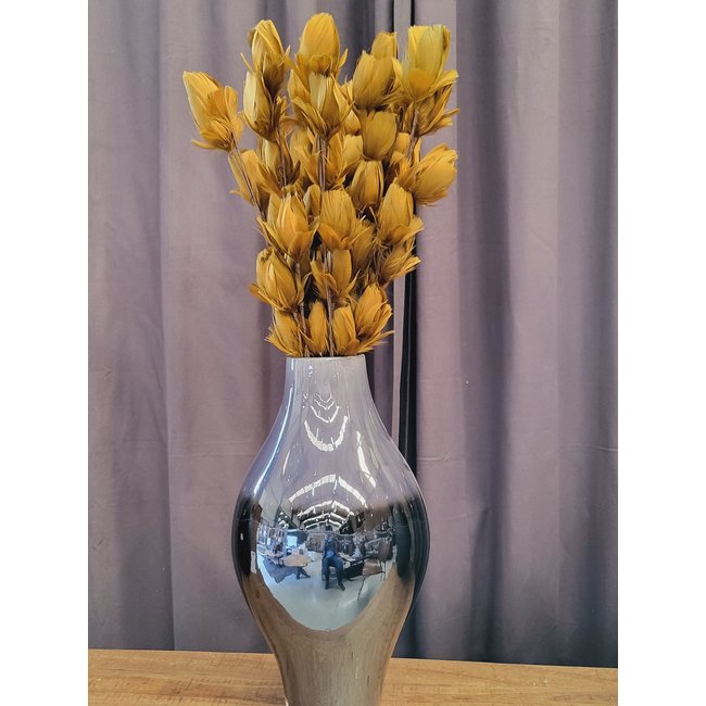 Light en Living Ornament 6 bloemen 90 cm TULIP  okergeel