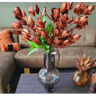 Light en Living Ornament 6 bloemen 90 cm TULIP koper