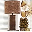 Light en Living Vaas NATALIA keramiek geel-bruin - 2 afmetingen