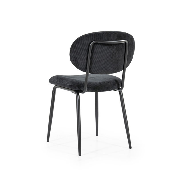 By Boo Eettafelstoel Cosmo zwart - Set van 2 - 1 showroommodel en 1 nieuwe stoel