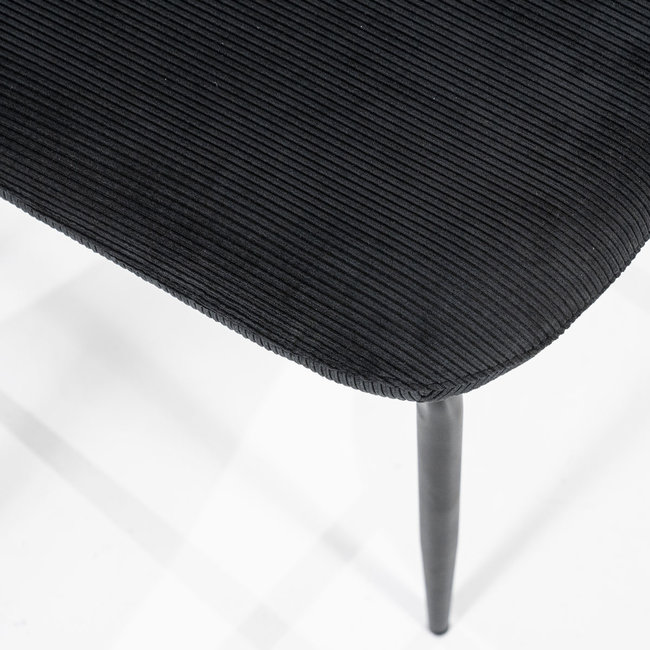 By Boo Eettafelstoel Cosmo zwart - Set van 2 - 1 showroommodel en 1 nieuwe stoel