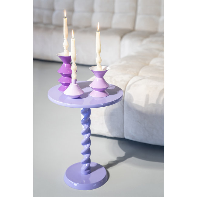 By Boo Set van 3 kandelaren Yack – lila