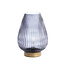 Light en Living Tafellamp LED TAJERA glas grijs+goud - 2 afmetingen