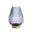 Light & Living Tafellamp LED TAJERA glas grijs+goud - 2 afmetingen