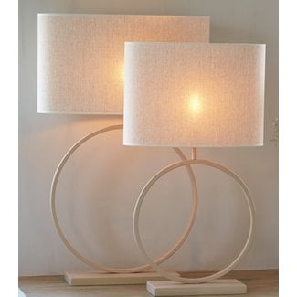 Light en Living Lampenkap ovaal BRESKA parel wit - Diverse maten