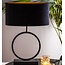 Light en Living Lampenkap ovaal recht VELOURS zwart-taupe - diverse maten