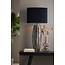 Light en Living Lampenkap ovaal recht VELOURS zwart-taupe - diverse maten